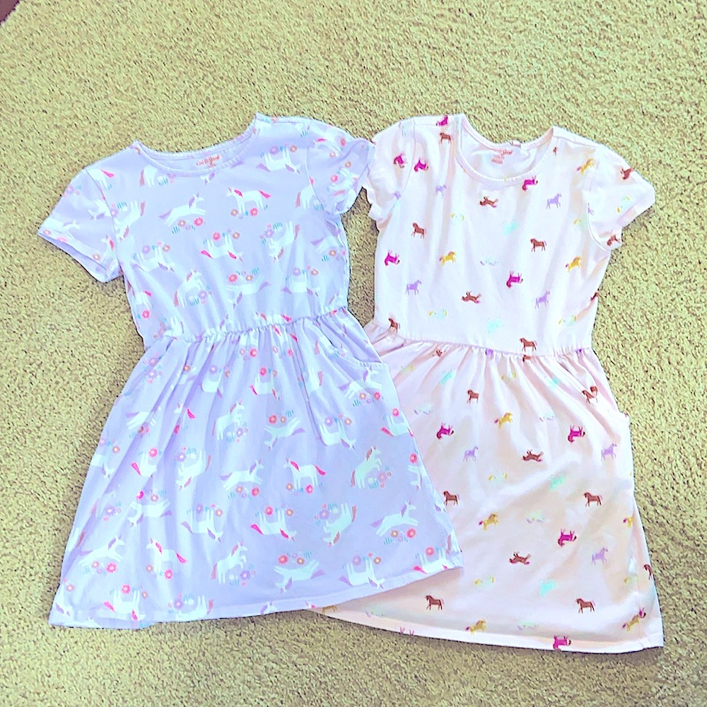 TWO Unicorn Cat & Jack dresses